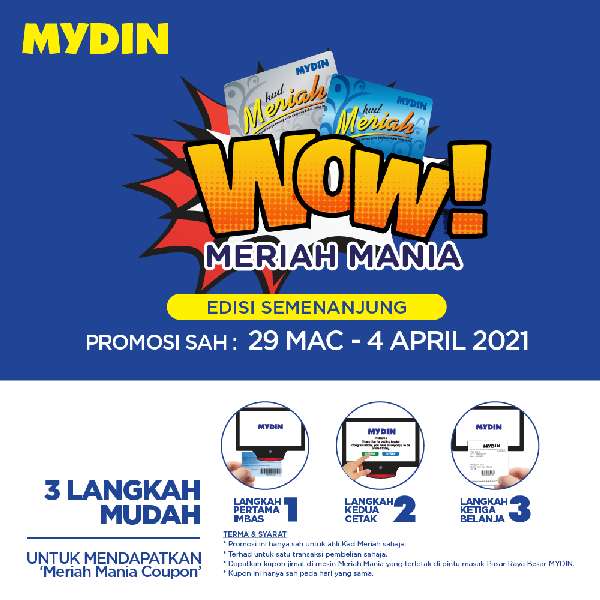 MyDin Wow Meriah Mania Coupon Promotion (29 March 2021 – 4 April 2021)