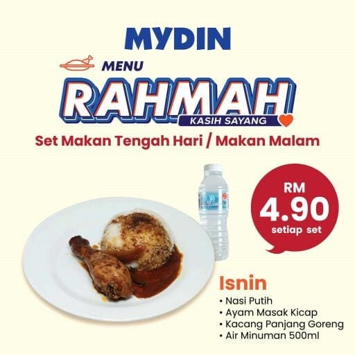 MyDin Menu Rahmah Kasih Sayang RM4.90 From Monday to Sunday